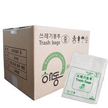해동산업 대명크린 쓰레기봉투 (중) 50L (63x90)cm 1박스 1000매 흰색, 1box