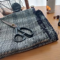 고급 울 샤넬지 블랙&화이트