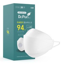 닥터퓨리 [닥터퓨리] KF94 화이트 입체형 마스크 20매, 소소형, 1개