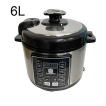 슬로우 쿠커 5L/6L 다기능 전기 압력 밥솥 죽 수프 스튜 요리 기계 냄비 음식 찜기 식사 히터, 04 6L silver, AU