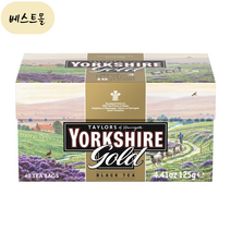 테일러스 오브 헤로게이트 요크셔 골드 블랙티 40 티백 Yorkshire Gold Black Tea 40 Tea Bags, 1개