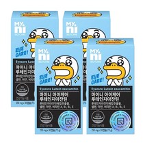 일동 마이니 아이케어 루테인 지아잔틴 복합 추출물 셀렌 아연 비타민A 비타민B 결명자 함유 눈건강 식약처인증 건강기능식품, 4개, 루테인지아잔틴 30캡슐