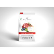 오가앤리프 애견 유기농 가수분해 눈물 관절 피부 강아지 사료 소고기&유산균, 1.8kg