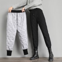덕다운 패딩 바지 여성 겨울 여자 팬츠 오리털 패딩 조거팬츠 방수 허리밴딩