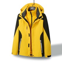 에버유어스 야외 자켓 남자와 여자의 올인원 투피스 정장 가을과 겨울 양털 라이닝 방수 통기성 따뜻한 코트 스키 정장