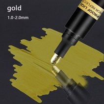 아크릴물감대용량 데코 푸어링 아트 미러 마커 실버 골드 DIY 수지 페인트 거울 크롬 금속 공예품 펜 액세서리 에폭시 금형 염료, 1mm-gold