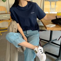 오레리 자수 티셔츠 64247 빅사이즈 여성의류