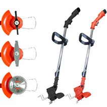 [1만할인 딱6일간!!] 스트로만 바로 싹 무선 예초기 충전식 전기 전동 풀세트 최다구성!! 원형톱날 플라스틱날 강철날 전기예초기 국산예초기 잡초제거 잔디깍기 벌초하기, 프리미엄형, 레드