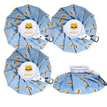 에코리즈 냉온 얼음주머니 프리미엄 블루M 20cm, 4개