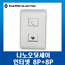 나노전기 나노 오딧세이 8P+8P 2구 전화콘센트 통신유닛 모듈라, 1개