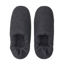 무인양품 MUJI 리오셀 혼방 기모 니트 룸 슈즈 JKAA7A1A, 차콜그레이
