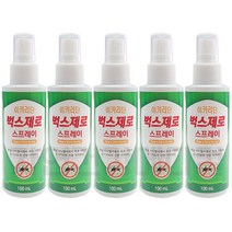 벅스 제로 (이카리딘) 100ml 스프레이형 모기 털진드기 기피제, 5개