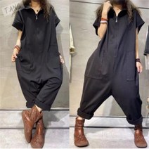 TANC여성 점프슈트 반팔 여름원피스 배기팬츠 빅사이즈