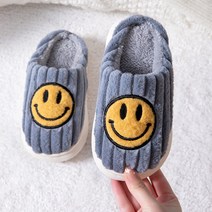 골덴 기모 스마일 털실내화 층간소음방지