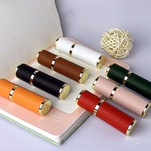공병 고급 휴대용 리필 5ml 키밍 향수 가죽케이스, 화이트