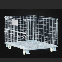 롤테이너 롤 카트 운반 바스켓 수레 망카 메쉬 파레트, 바퀴가 달린 접이식 보관함 C1