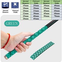 전선열수축튜브 전기튜브 투명낚시 막대에 대 한 Anti-slip 열 수축 튜브 DIY 라켓 슬리브 전기 절연 5 색, 01 Green_02 18mm_02 1M