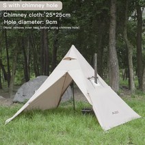 BSWolf Large Pyramid Tent Ultralight Camping tent Outdoor Teepee Indian 58 Person, S with chimney hole