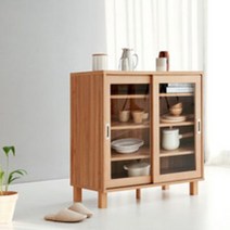 마켓비 SHOLID 슬라이딩 2문 수납장 CHM8380A, 캄포어베니어