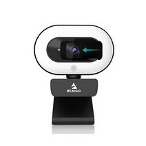 정품 소프트웨어 포함 NexiGo StreamCam N930E 링 라이트 및 프라이버시 커버가 포함된 1080P 웹캠 자동 초점 플러그 앤 플레이 온라인 학습용 웹 카메라
