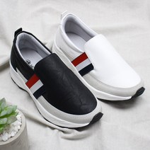 행텐 가을 여성 슬립온 쓰리라인 화이트 블랙 225부터 250mm