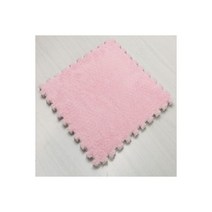 10개/대 30*30*1cm EVA 플러시 퍼즐 놀이 매트 따뜻한 거품 풍선 벨벳 카펫 장식 아이방 크롤링 장난감, light pink_30-30cm