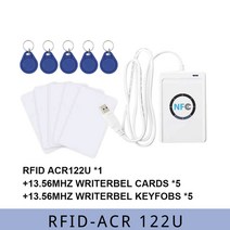 ACR122U 액세스 제어 카드 복사기 RFID 리더 NFC 암호화 크래킹 라이터 스마트 칩 S50 UID 13.56Mhz 키, [03] ACR122U5UIDC5UIDK