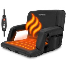 정품 Driftsun 등 지지대가 있는 표백제를 위한 온열 경기장 시트 쿠션 및 난방 기술이 블리치 접이식 표백 의자 리라인 관람석 잔디 뒷마당에 적합 블랙
