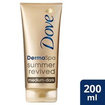 Dove DermaSpa Medium to Dark Self Tanning Body Lotion 도브 더마스파 서머 미디엄 다크 셀프 태닝 바디로션 200ml
