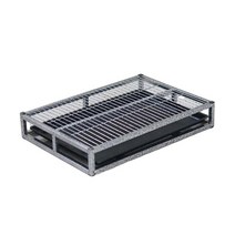 애견 배변판 대형 스테인레스 스틸 반려견 훈련 화장실 격자 소변 개 간편한 청소 마스코트, 12.54x37x8cm