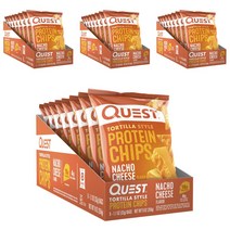 퀘스트뉴트리션 토르티야 스타일 프로틴 칩, 나초 치즈, 32개입, 32g