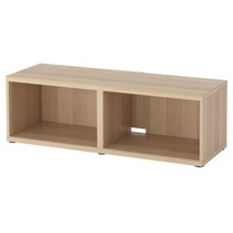 이케아 BESTÅ 베스토 TV장식장 화이트스테인 참나무무늬120x40x38cm 거실장 티비선반 더원트홈, 화이트