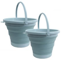 라라하우스 다용도 접이식 폴딩 버킷 10L, 스카이블루+스카이블루, 2개