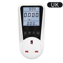 220V 디지털 전력계 AC EU LCD 전기 소비 측정기 소켓 와트 Kwh 에너지 미터 FR US BR 분석기, 08 UK Plug