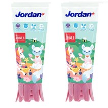 어린이 불소 도포 조르단 치약 2단계 키즈 아기 초등학생 6세이상 1000ppm 2개, 75g X 2개입