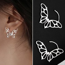 투비큐디 S925실버 버터플라이 원터치 귀걸이