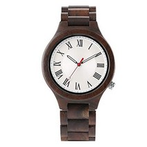 Newest Mens Watch Casual Business Wristwatch Full Wood Watch with Rome Number Dial Watch for Men