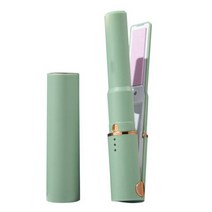 휴대용고데기 미니 슬림 헤어 고데기 스트레이트너 USB 무선 휴대용 론 스트레이트닝 스타일링 도구 플랫 컬러 컬링, 라이트 그레이