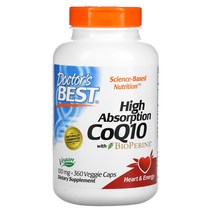 닥터스 베스트 유비퀴논 흑후추 함유 코큐텐 CoQ10 100mg 베지 캡슐 60정, 60개, 100 mg
