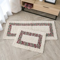 네이처데코 순면 광목 프릴 주방 현관 욕실 발매트 주방매트