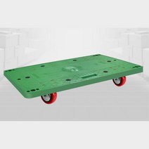 손잡이없는 360회전 초록색 사각대차 짐캐리어 택배수레 해외유통 운반카트 밀차 달리, 1개