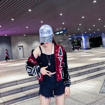 Makone 스팽글점퍼 블루종 재킷 반짝이 댄스 공연복