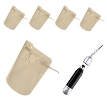 국산 하이진 페이스쉴드 필름 투명마스크 필름 5매 [엘베스틱 1개+안경테 5개], 1세트(5매)