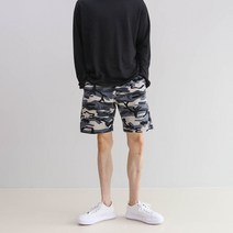 모룸 밀리터리 카모 데미지 컷팅 트레이닝 반바지 2컬러 M1418