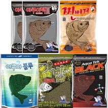 [무료배송]아쿠아 베스트 세트2 총6개 (아쿠아텍3 2개+김밥+블랙+블루+찐버거) 민물떡밥 붕어떡밥 경원떡밥 낚시떡밥 어분 글루텐 집어제