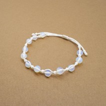 라온 문스톤 (6월탄생석) 원석 and 화이트 매듭팔찌.펄린