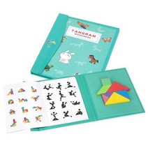 자석 칠교퍼즐 도형조합 원목 탱그램 교구 맞추기, 상세페이지참조