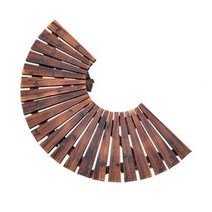 평상마루 원목마루 개방형테이블 벤치 정원 타원형 찜, 1. 반원형