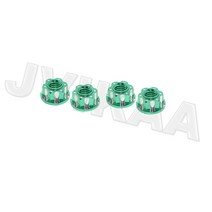 휠너트 M4 타이어 너트 1/10 RC 휠 TRAXXAS 축 Scx10 HSP YOKOMO D90 슬래시, 09 Green 4PCS