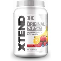 Original BCAA Powder Amino Acids 7g BCAAs 아미노산 함유 근육 회복 음료 단백질 보충제 운동 전후 수분 회복 90인분, 녹아웃 과일 펀치
